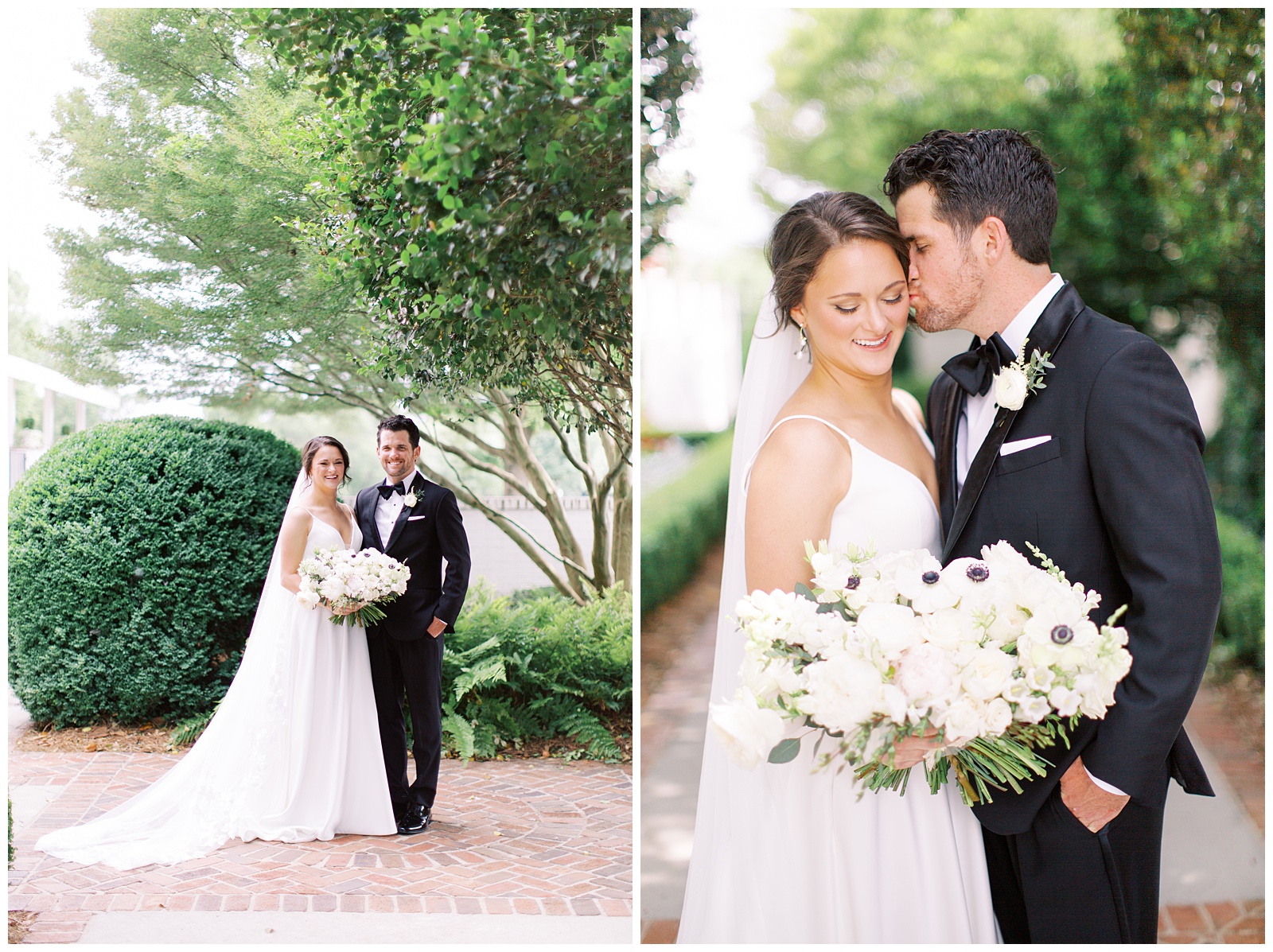 Quail Hollow Country Club wedding portraits of bride and groom
