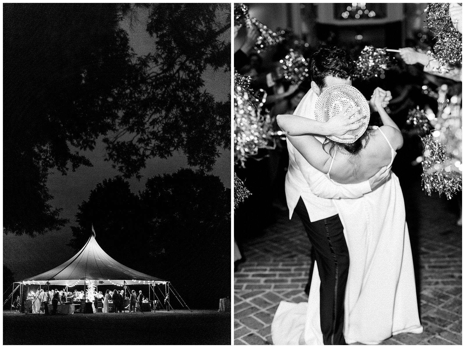 tented wedding reception at Quail Hollow Country Club