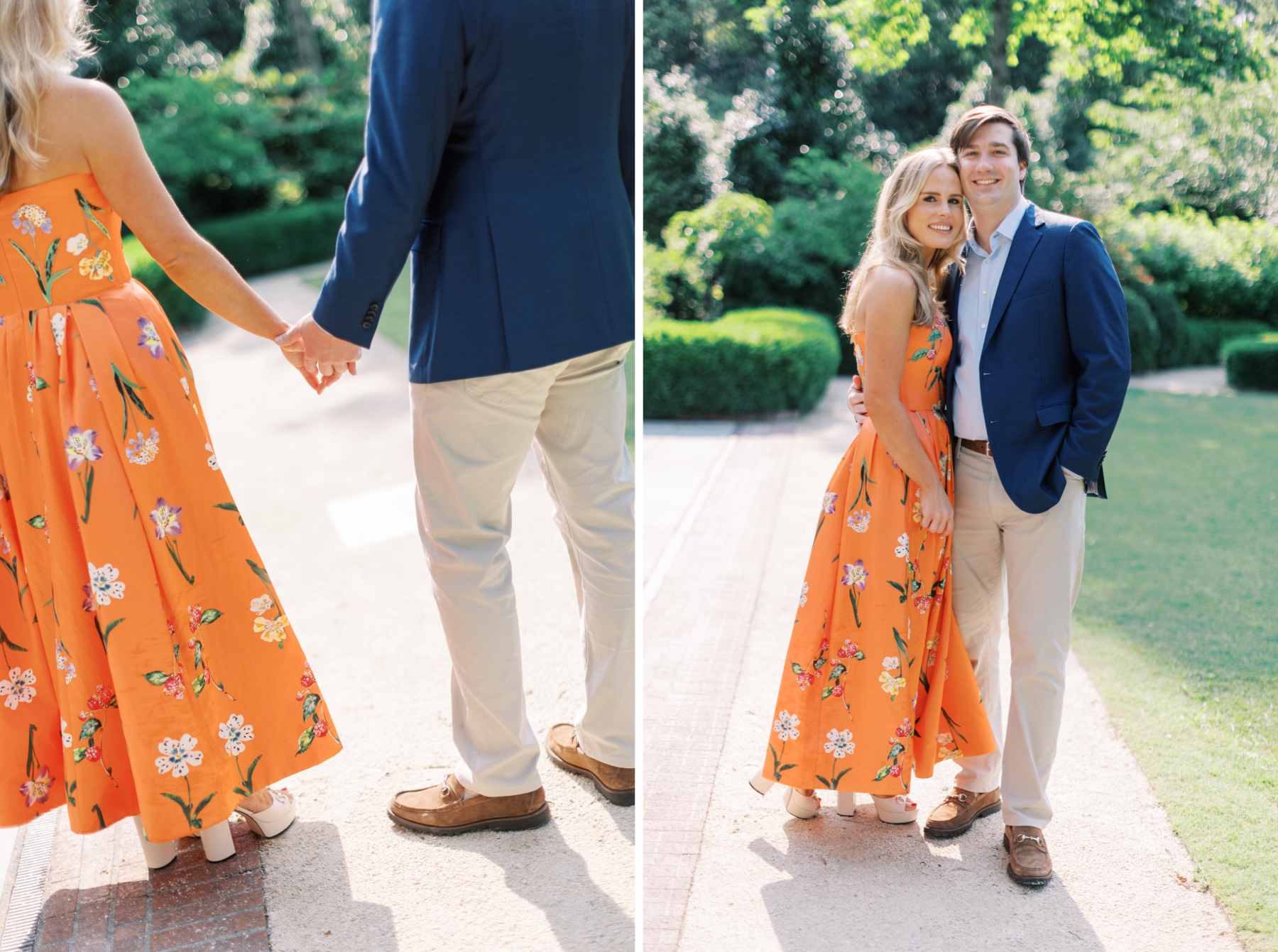 Romantic summer engagement session 