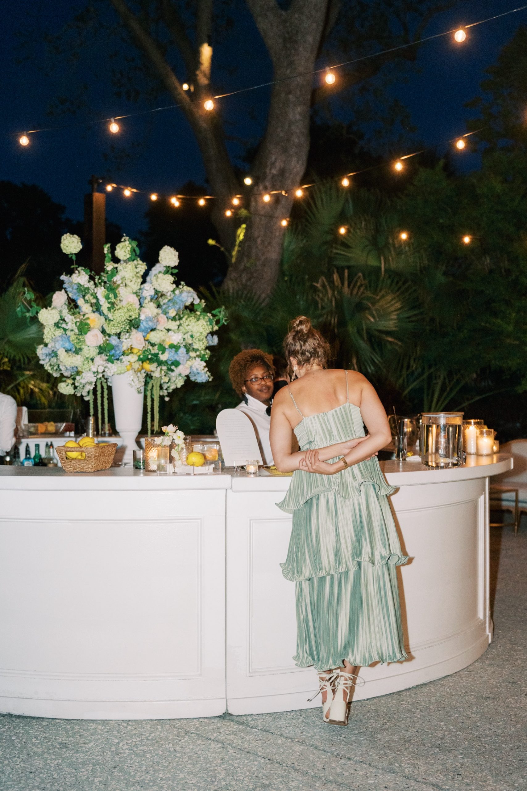 outdoor bar area at Italian-Inspired Celebration at Lowndes Grove
