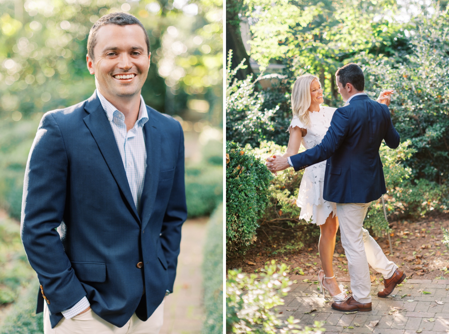 Garden-Inspired Engagement Session at Winghaven Gardens in Charlotte, NC