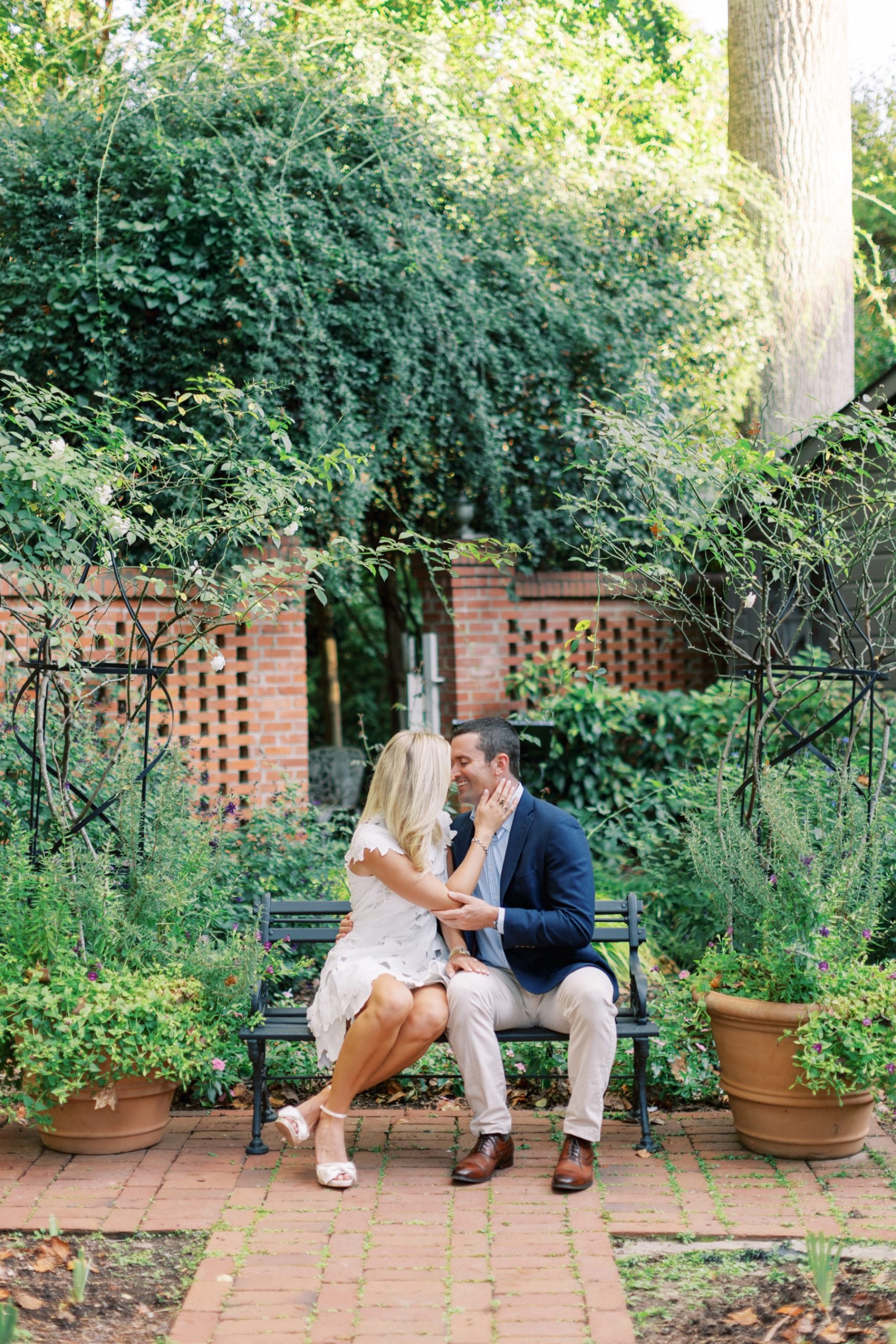 Garden-Inspired Engagement Session at Winghaven Gardens in Charlotte, NC