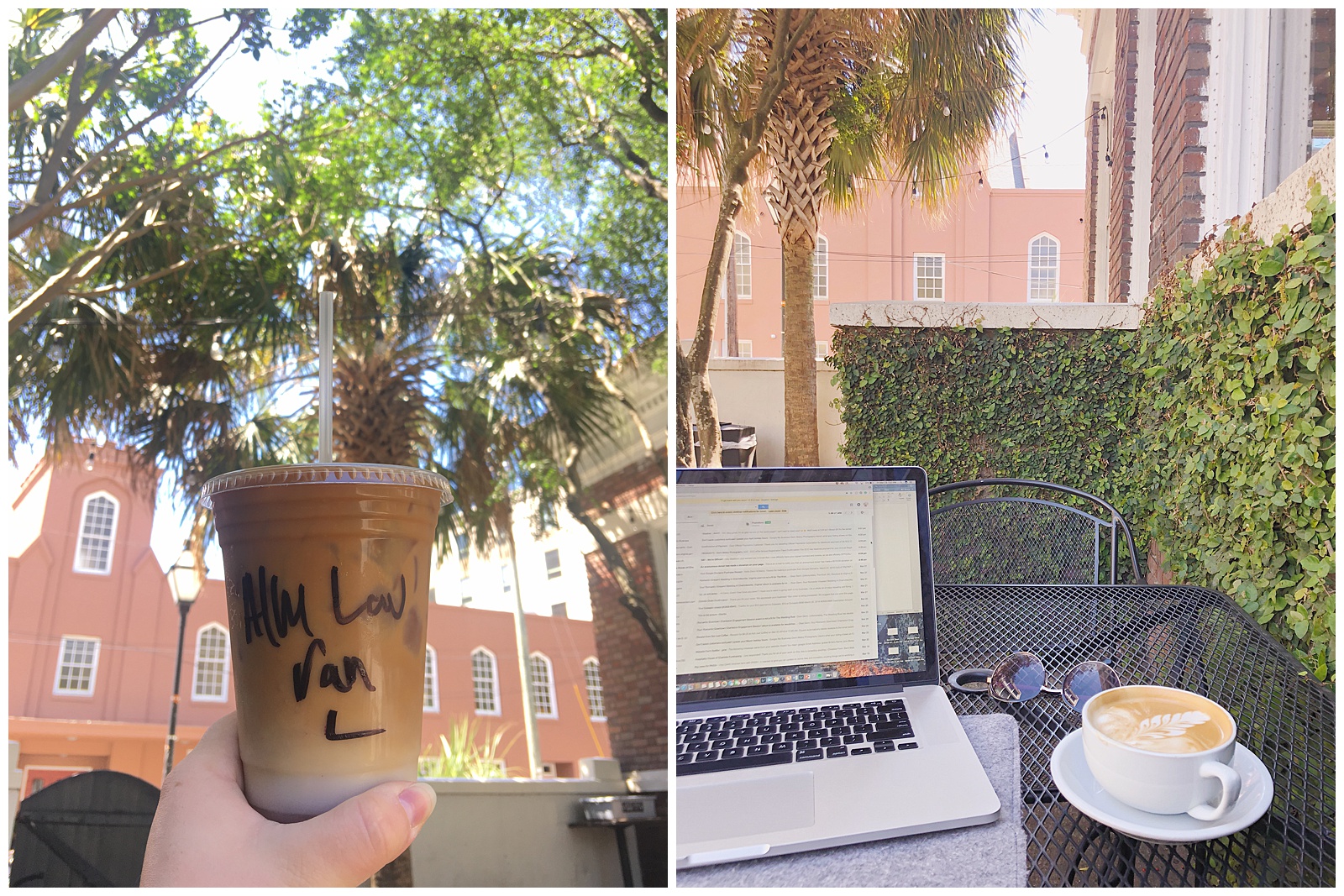 Kudu Coffee courtyard in Charleston SC