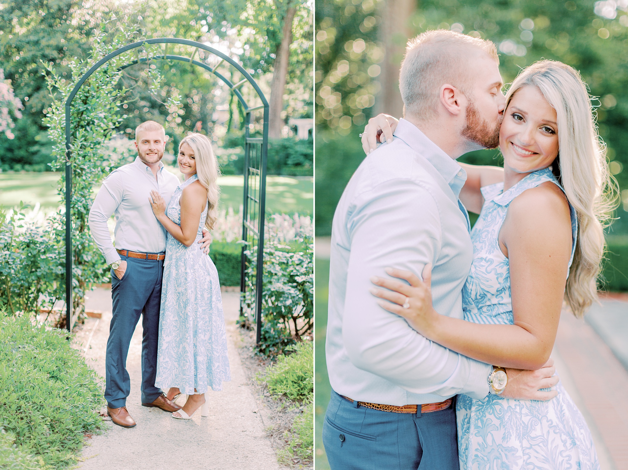 springtime engagement session in Charlotte NC