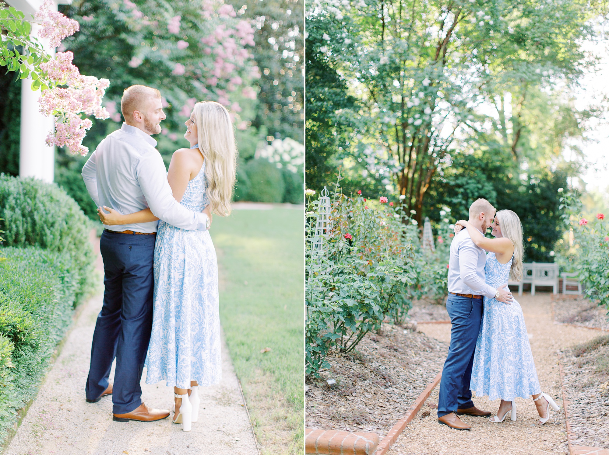 garden Duke Mansion engagement session with Demi Mabry Photography