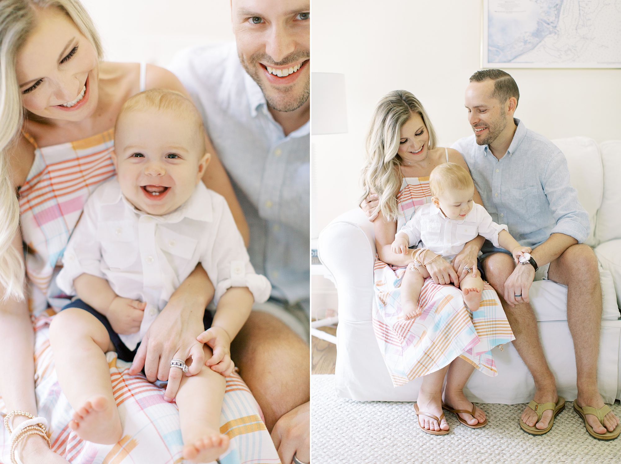 first birthday portraits at home with lifestyle photographer Demi Mabry