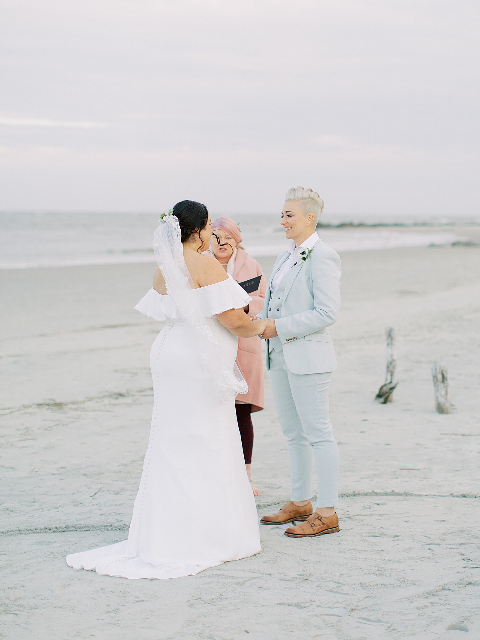 intimate Charleston Microwedding ceremony on the beach