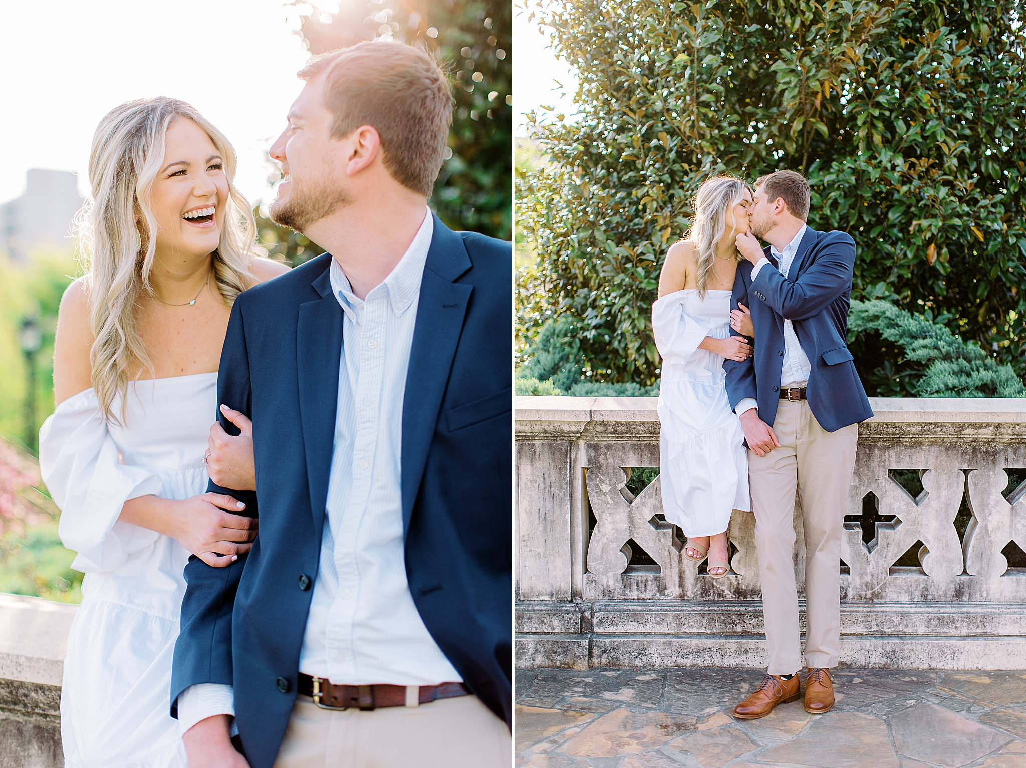 spring engagement portraits in Charlotte NC