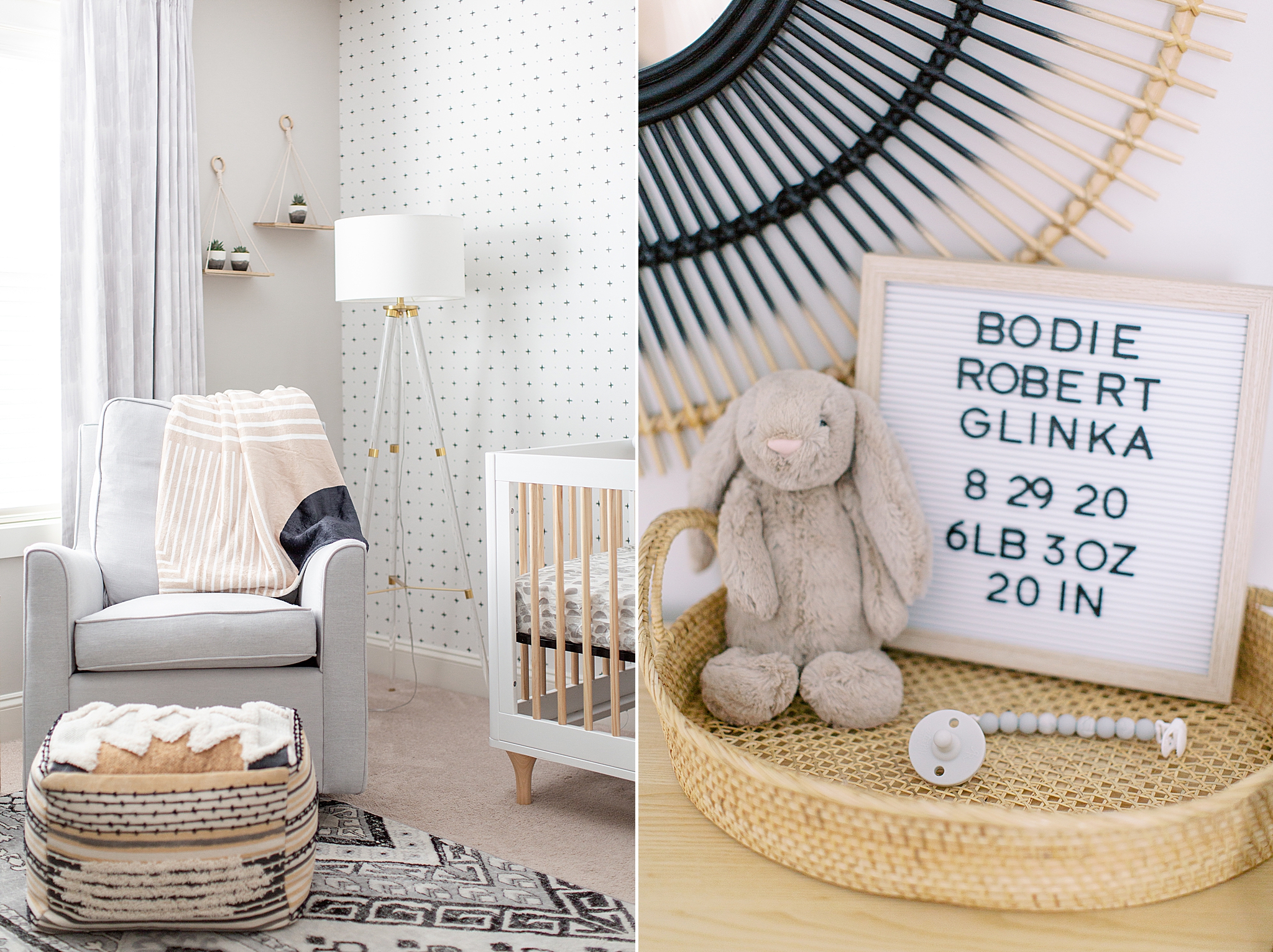 nursery for baby boy designed by Crandall Haus