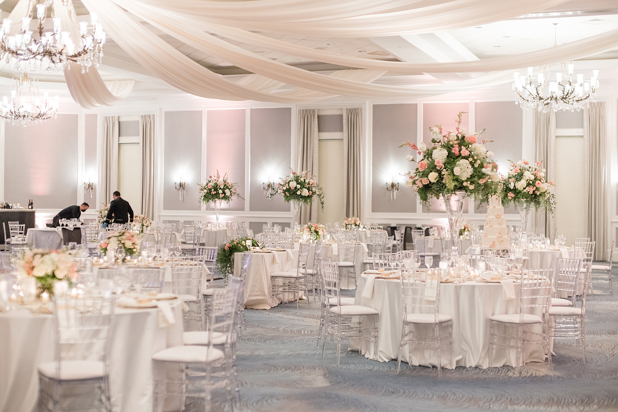 wedding reception in Ballantyne Country Club ballroom