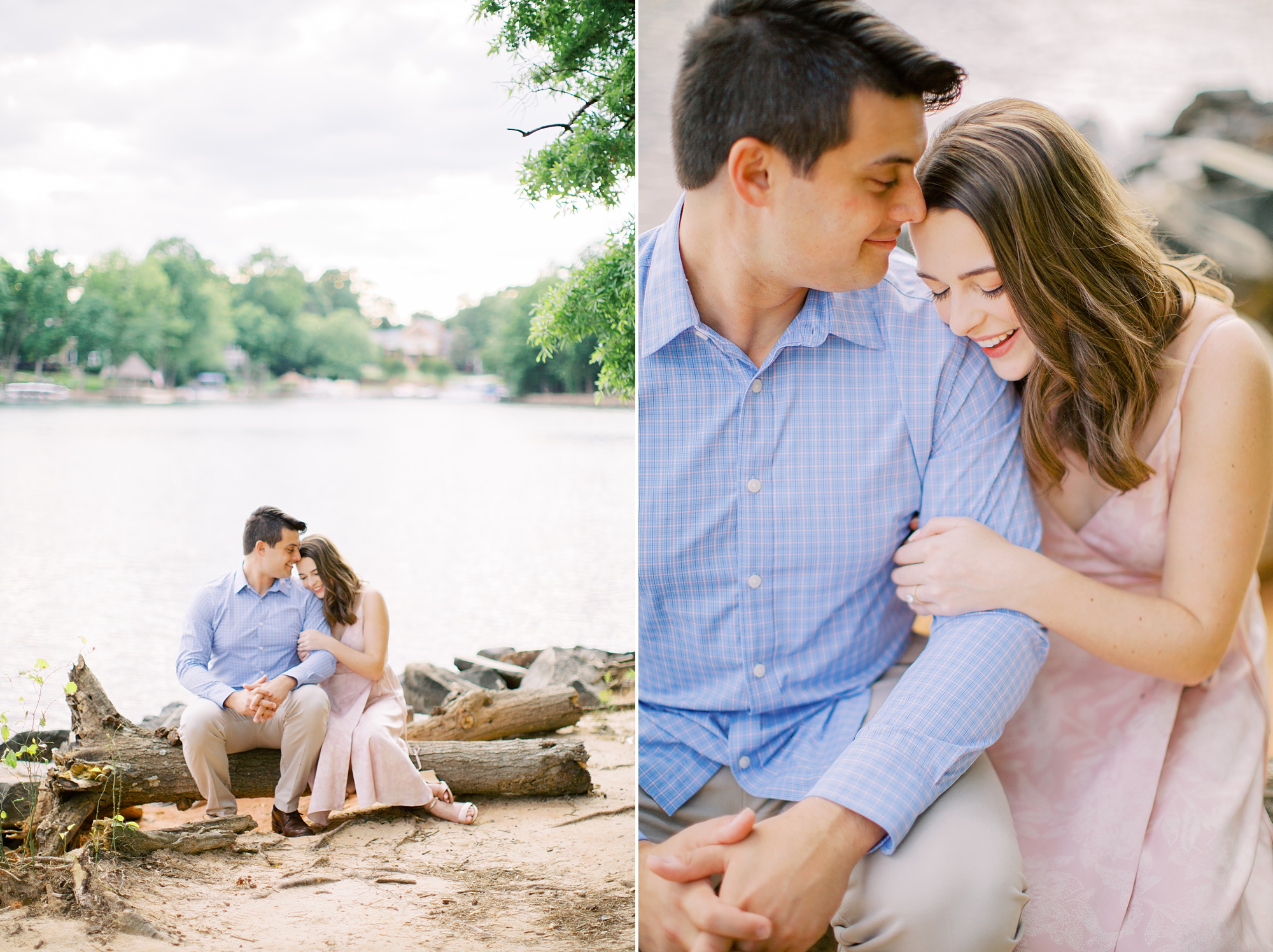 Lake Norman engagement session in the spring