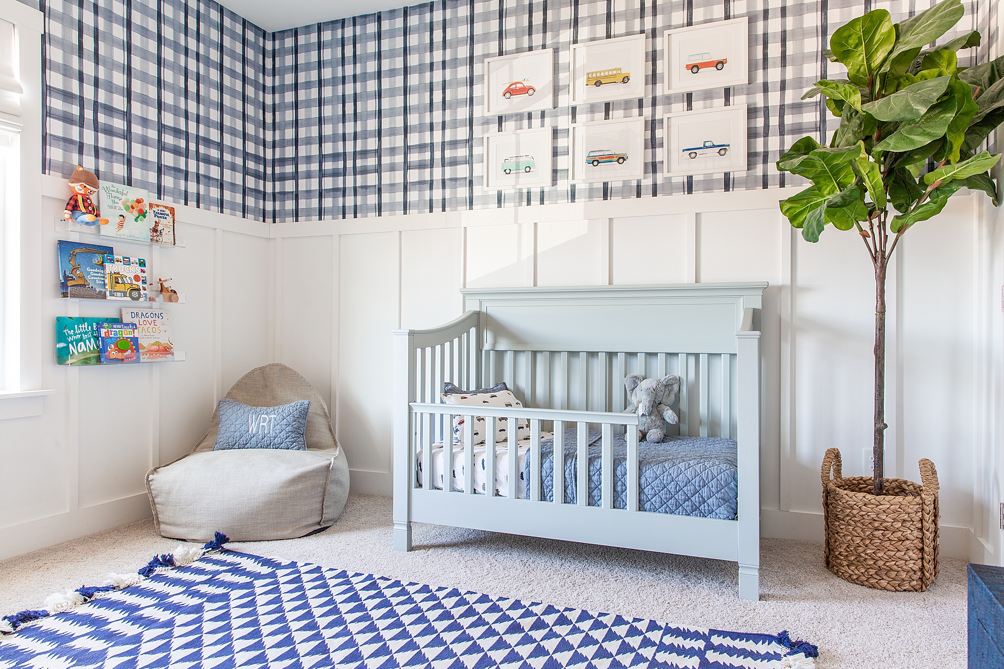 nursery for little boy designed by Carolyn Rabb Interiors