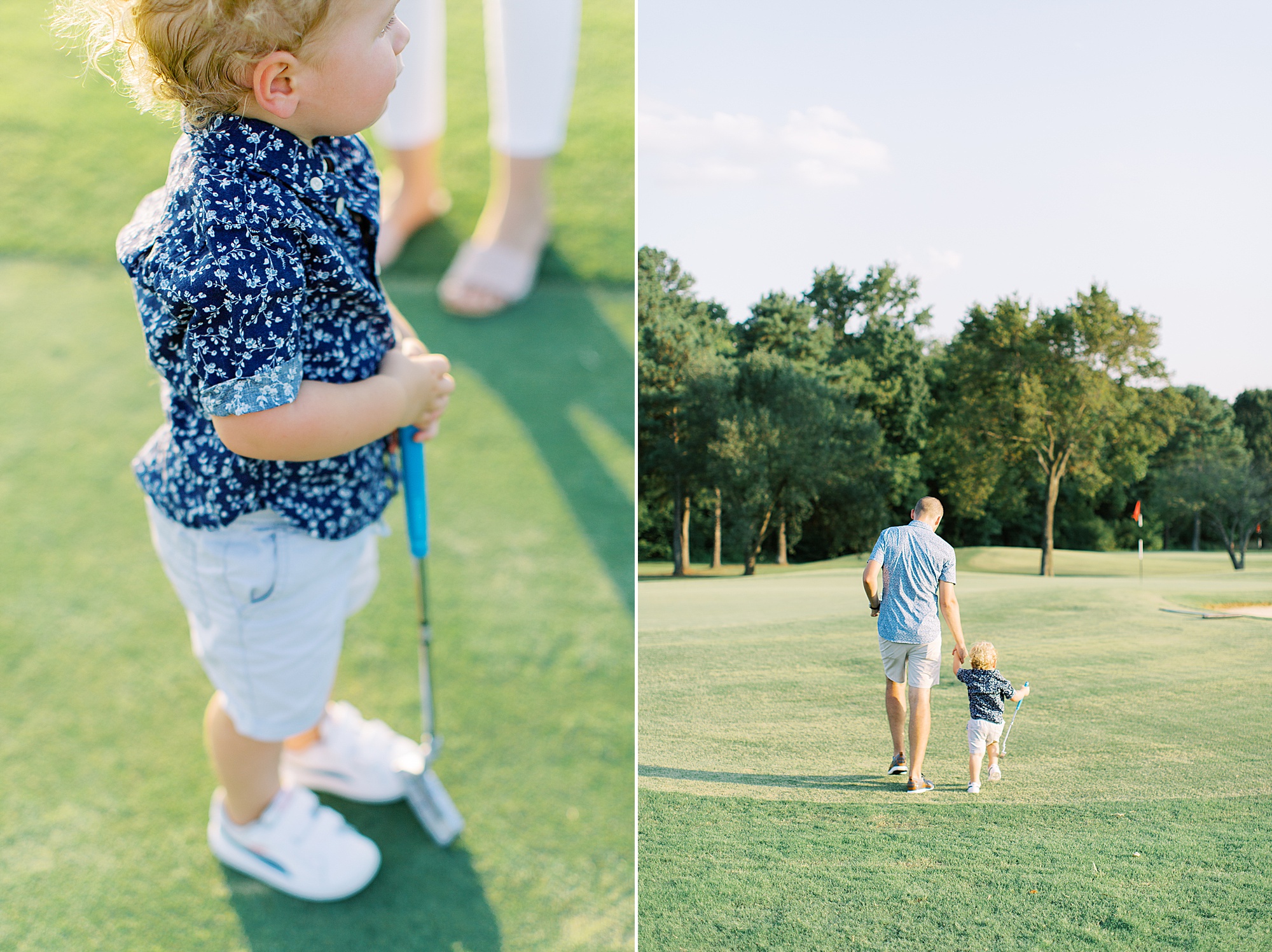golf course family portraits in Charlotte NC