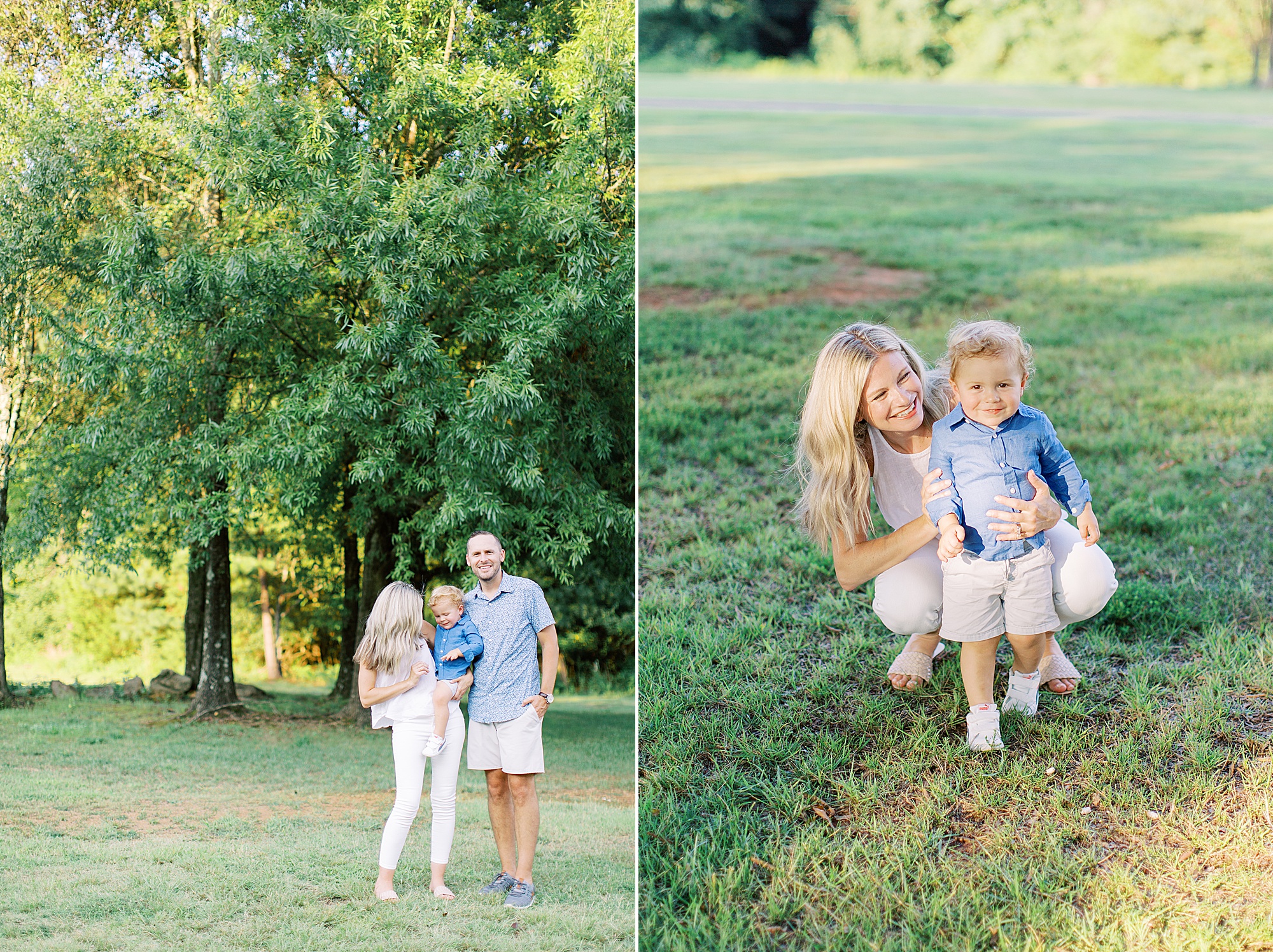 Cabarrus Country Club family portraits for mom and son