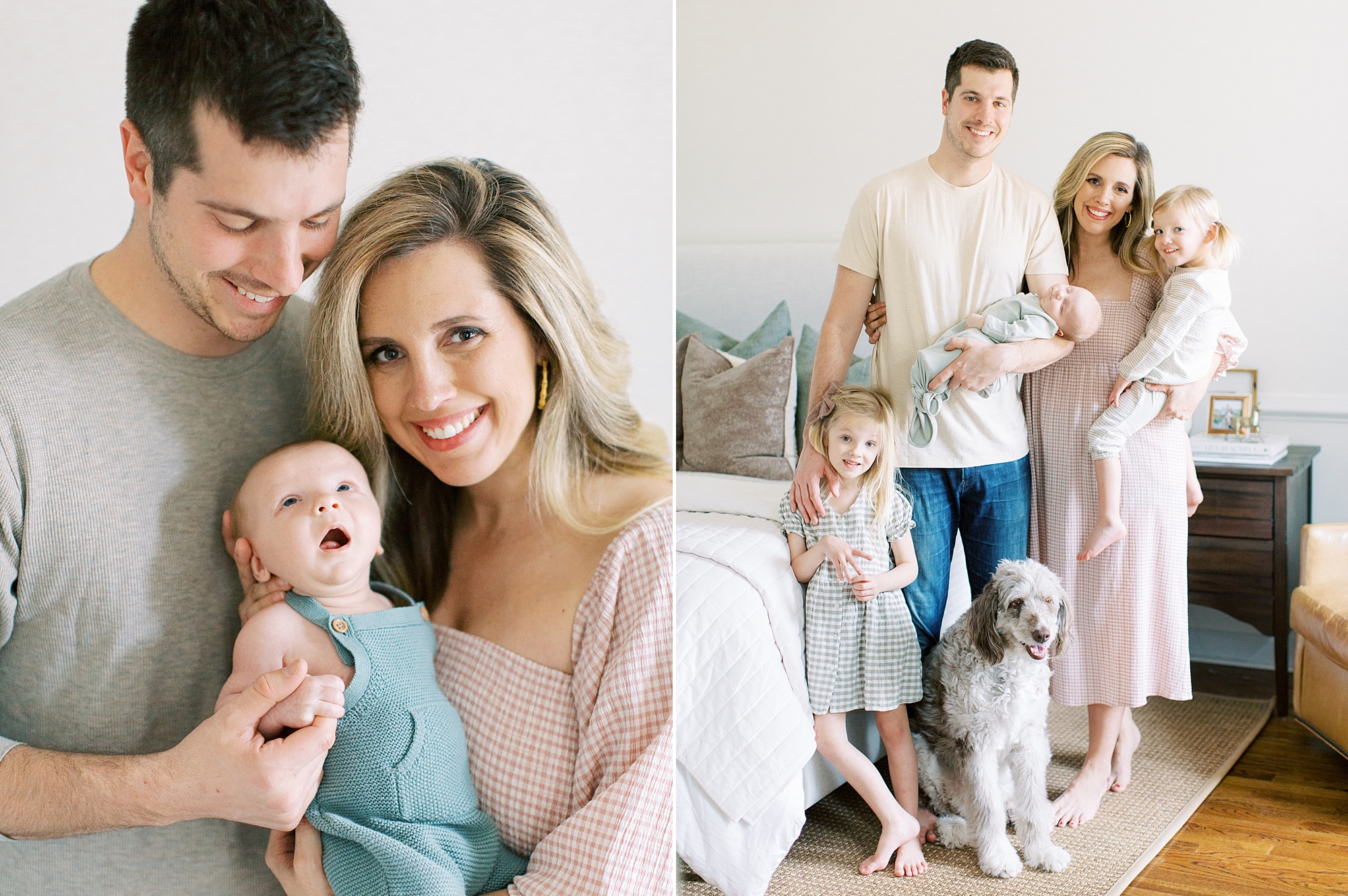 Charleston SC newborn session for new family of five with baby boy
