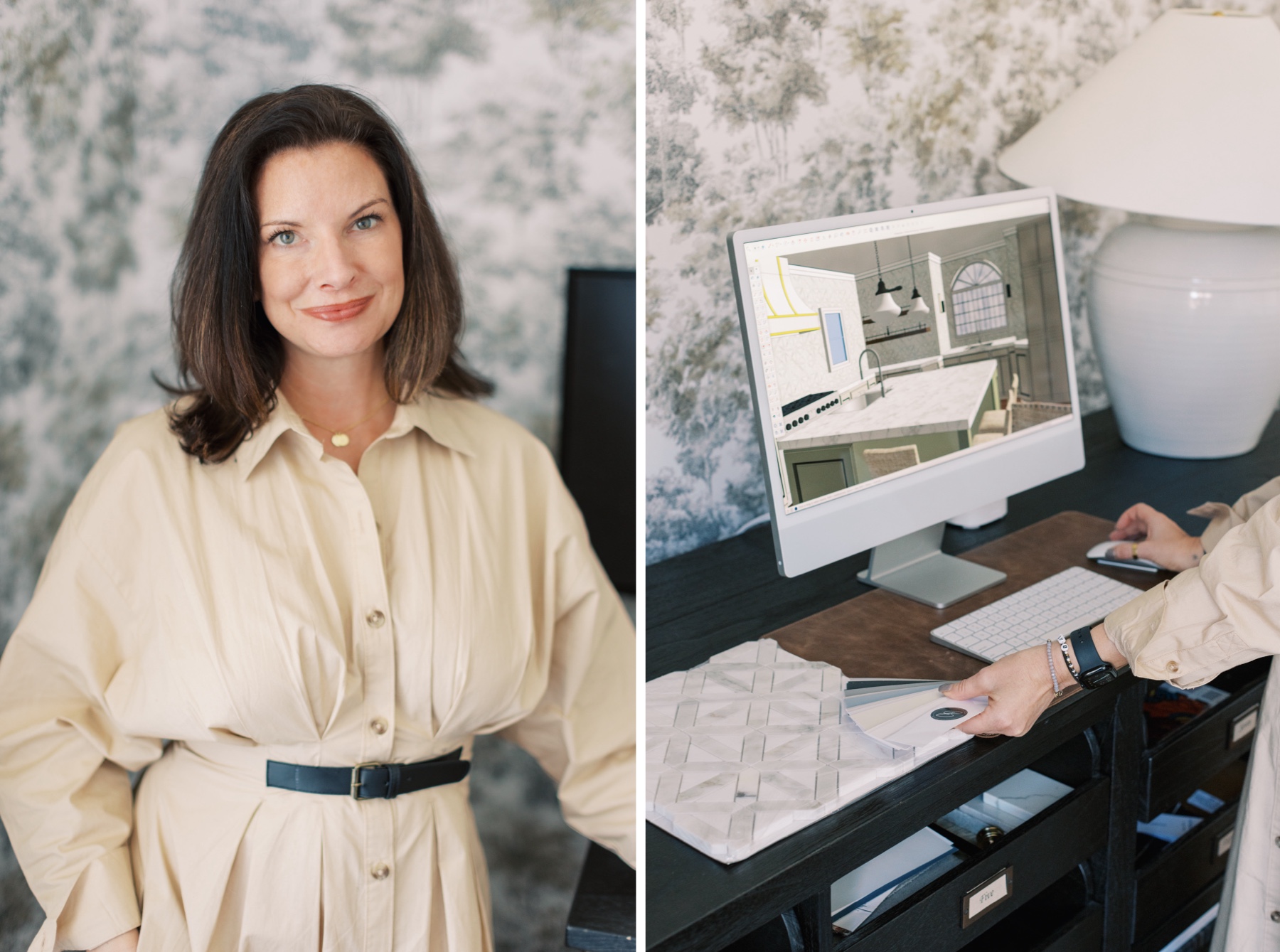 Brenna Morgan Interiors captured during Charlotte Interior Design Branding session
